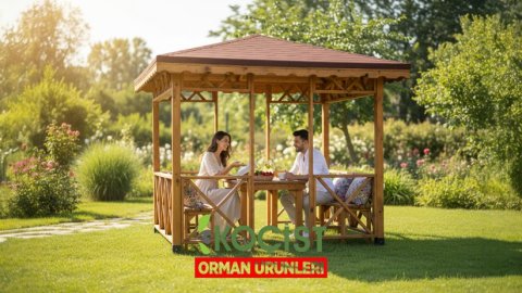 Ahşap Kamelya 3x3 Çaprazlı Zeminsiz