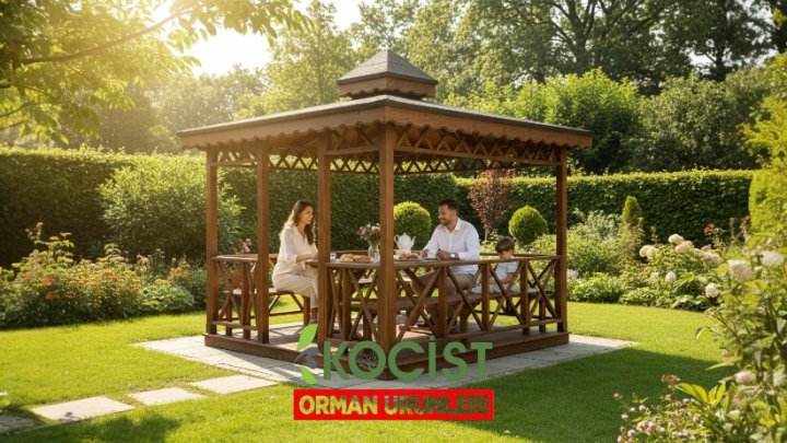 Ahşap Kamelya 350x350 Zeminli Kuşluklu Model 1 - Görsel 1