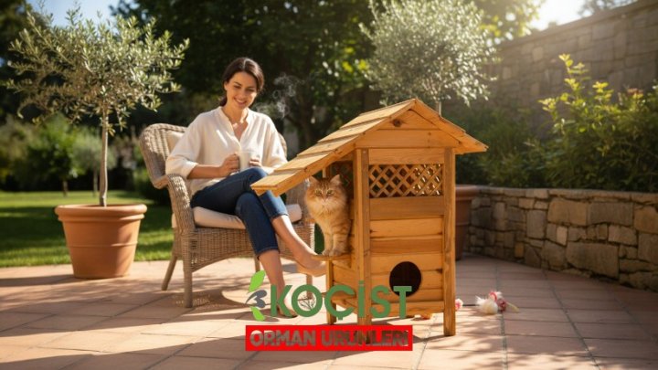 Ahşap Kedi Oyun Evi Model 1 - Görsel 2