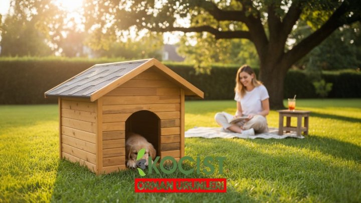 Ahşap Köpek Kulübesi Küçük Boy Model 1 - Görsel 1