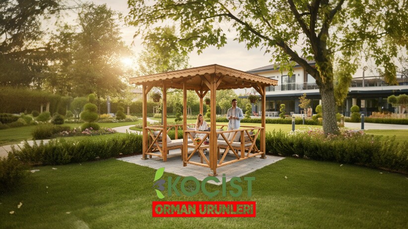 2.5x2.5 m Ahşap Çardak | Kamelya & Kameriye – Kompakt ve Dayanıklı Model 1 - Görsel 2