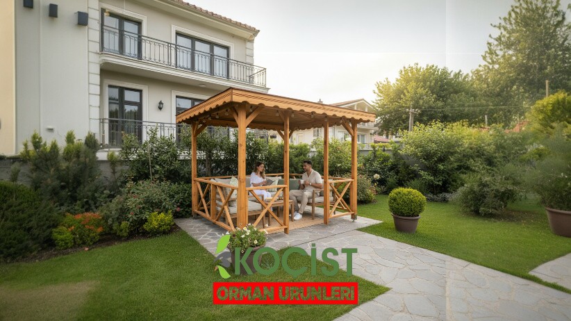 2.5x2.5 m Ahşap Çardak | Kamelya & Kameriye – Kompakt ve Dayanıklı Model 1 - Görsel 3