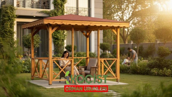 2.5x2.5 m Ahşap Çardak | Kamelya & Kameriye – Kompakt ve Dayanıklı Model 1 - Görsel 4