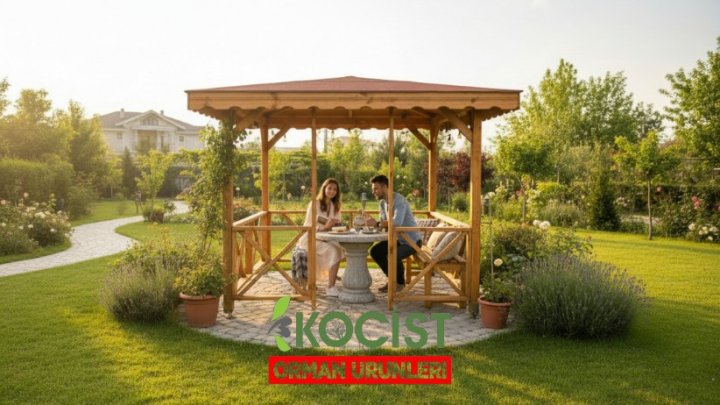 2.5x2.5 m Ahşap Çardak | Kamelya & Kameriye – Kompakt ve Dayanıklı Model 1 - Görsel 7