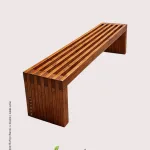 4 Kişilik Teak Ahşap Oturma Bankı Dayanıklı Bahçe Bankı