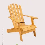 Adirondack Katlanır Bahçe Sandalyesi Doğal Çam Ahşap, 6. görünüm