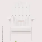Adirondack Katlanır Bahçe Sandalyesi Beyaz Ahşap, 2. görünüm