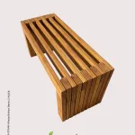 2 Kişilik Teak Ahşap Oturma Bankı Dayanıklı Bahçe Mobilyası