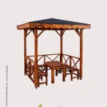 Ahşap Bahçe Kamelyası 2x2 m Teak | 200x200 cm, bahçede kullanım