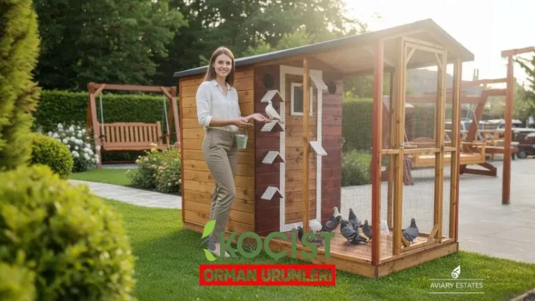 Ahşap Kuş Kümesi – ön görünüm | Koçist