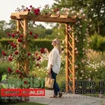 Ahşap Pergola Giriş Kapısı Geniş – detay görünüm (3) | Koçist