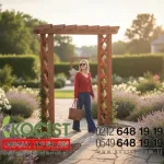 Ahşap Pergola Giriş Kapısı Geniş – detay görünüm (5) | Koçist