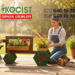Ahşap Saksı Traktör – detay görünüm (3) | Koçist