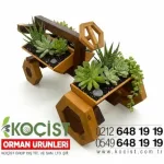 Ahşap Saksı Traktör – detay görünüm (4) | Koçist