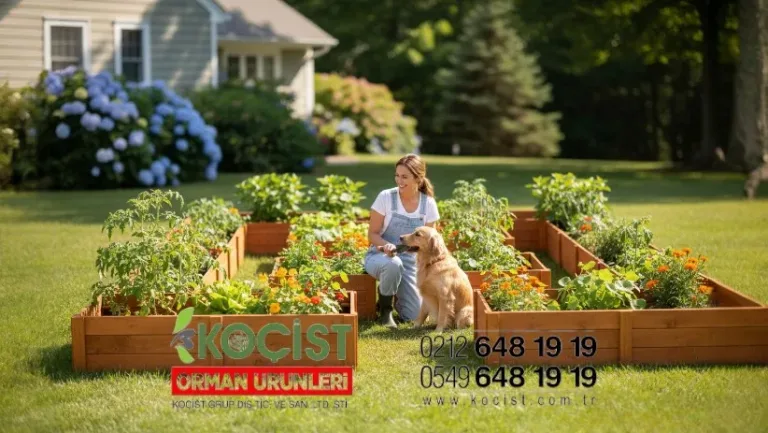 Ahşap Sebze Yatağı 50x50 cm – ön görünüm | Koçist