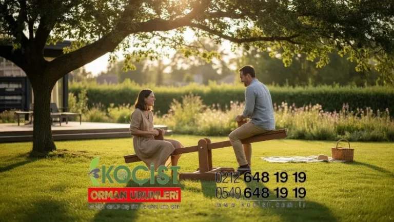 Ahşap Tahterevalli Büyük Boy – ön görünüm | Koçist