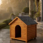 DOG-S05 Klasik Seri, Yalıtımlı Büyük Boy Ahşap Köpek Kulübesi – yan görünüm | Koçist